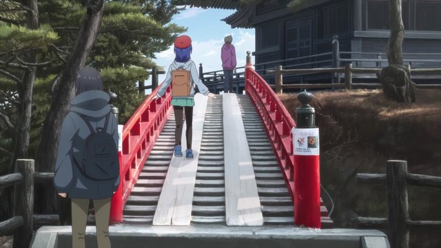 Vermillion Bridge to an Island Shrine